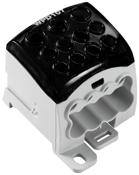 Bloc de distribution WM WPD 107 1P 270A 1×entr 10×sort 1.5…35mm² 1.5…95mm²