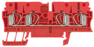 Durchgangs-Reihenklemme Weidmüller ZDU 2.5/4AN Zugfeder 2.5mm² TS35 rot