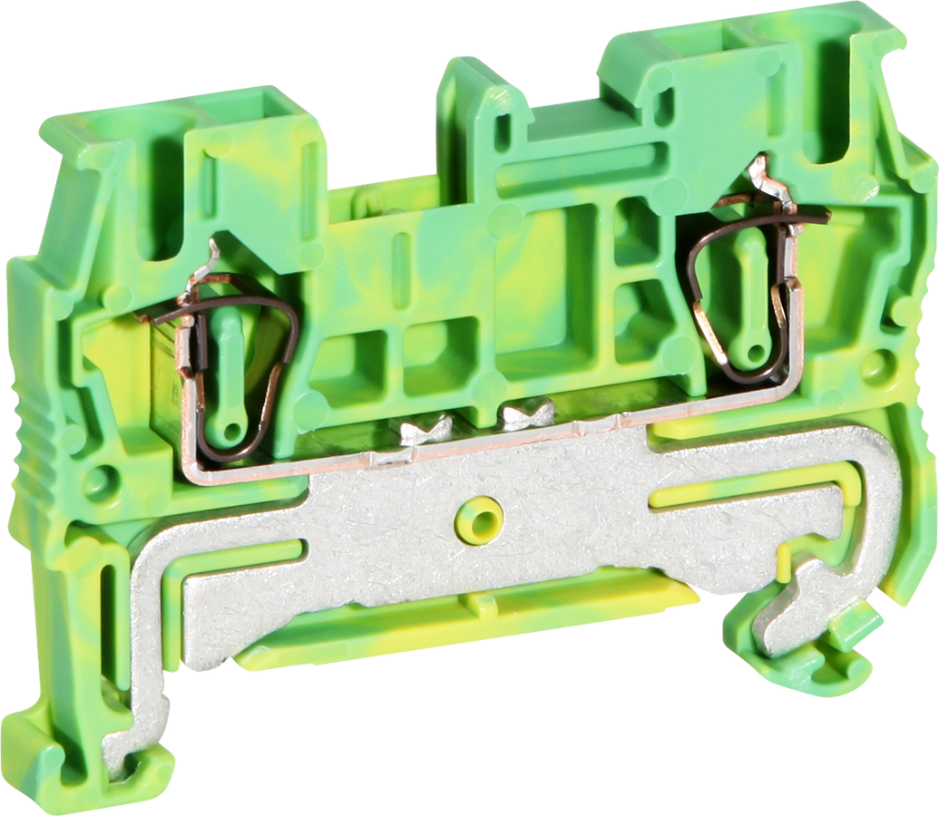 Schutzleiterklemme 0.08…4mm² Zugfederanschluss grün/gelb