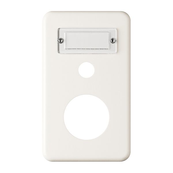 Placca di cop.grd.I-I bianco con porta-etichetta