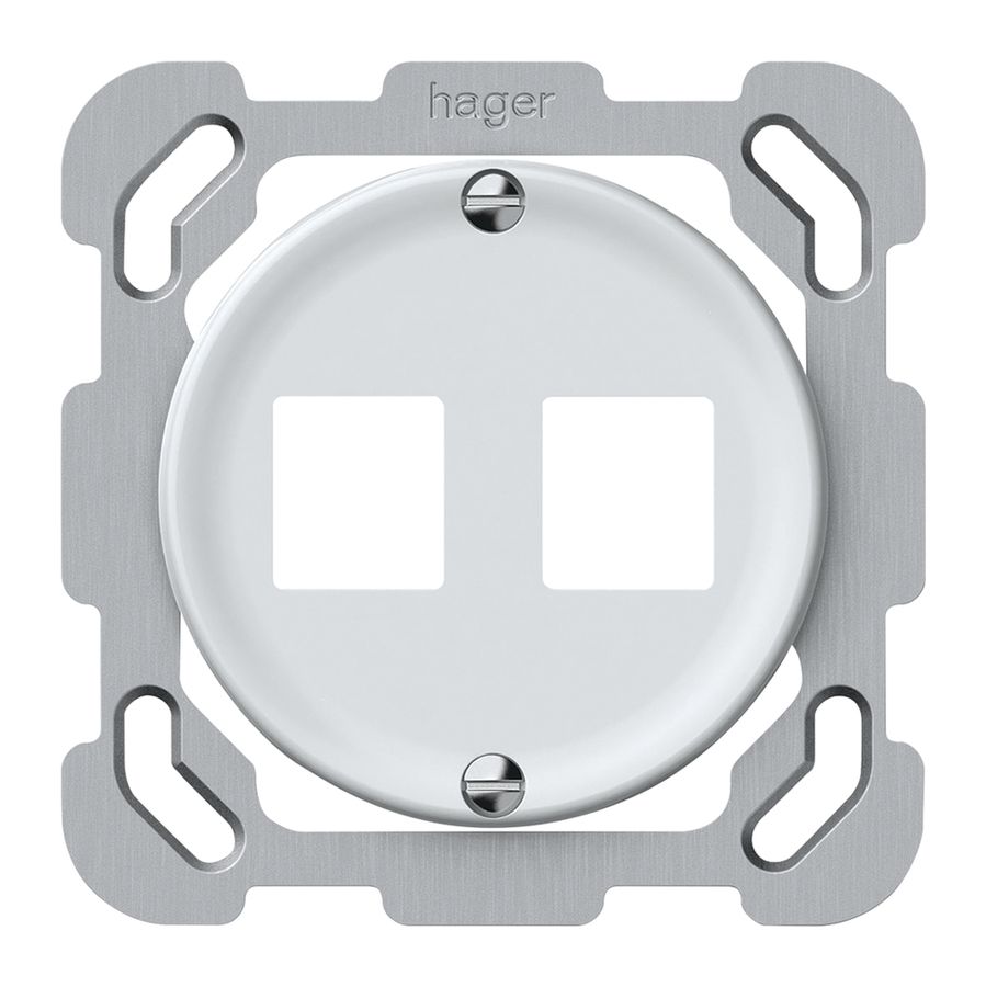 Kit di montaggio INC origin diritto 2×HMS 77×77mm bianco