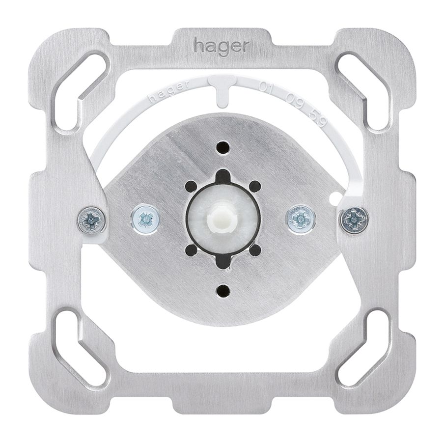 Einsatz Drehschalter Hager S1/1L mit Befestigungsplatte