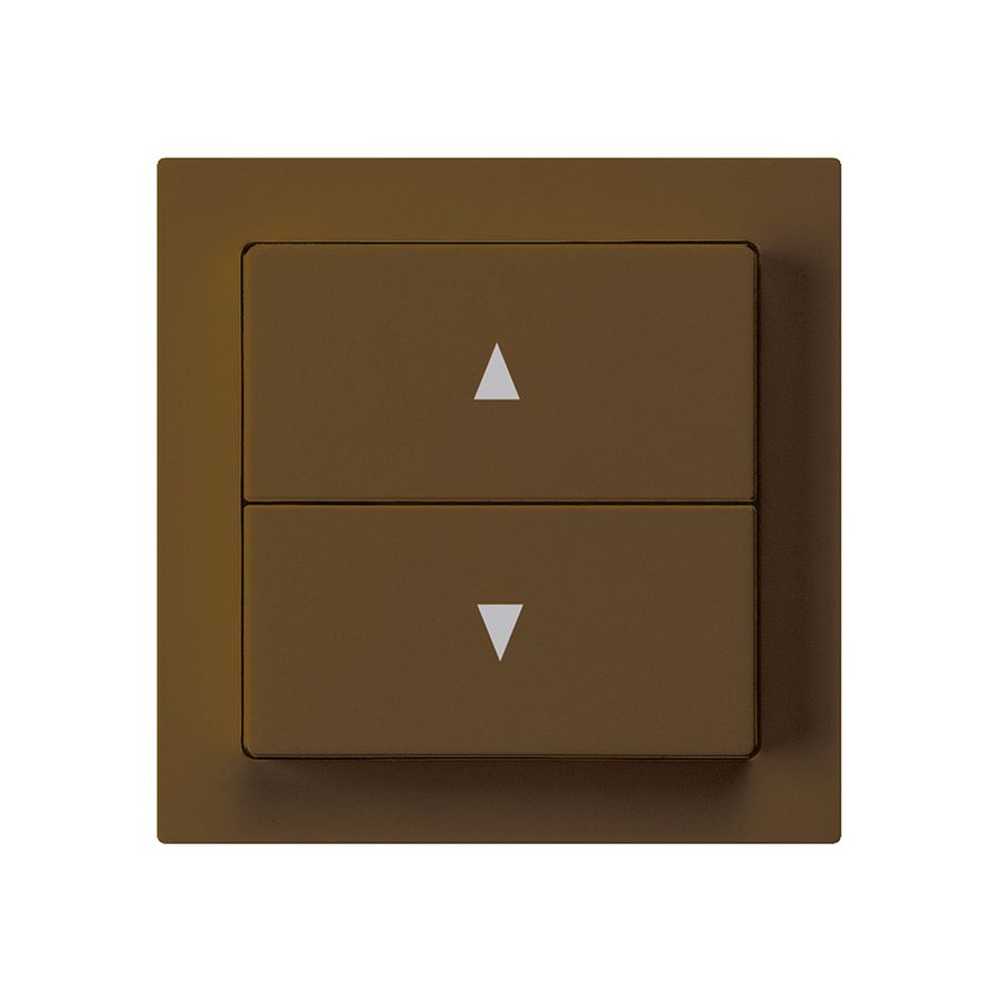 Interruttore per tapparelle kallysto marrone con 2 tasti di comando marrone