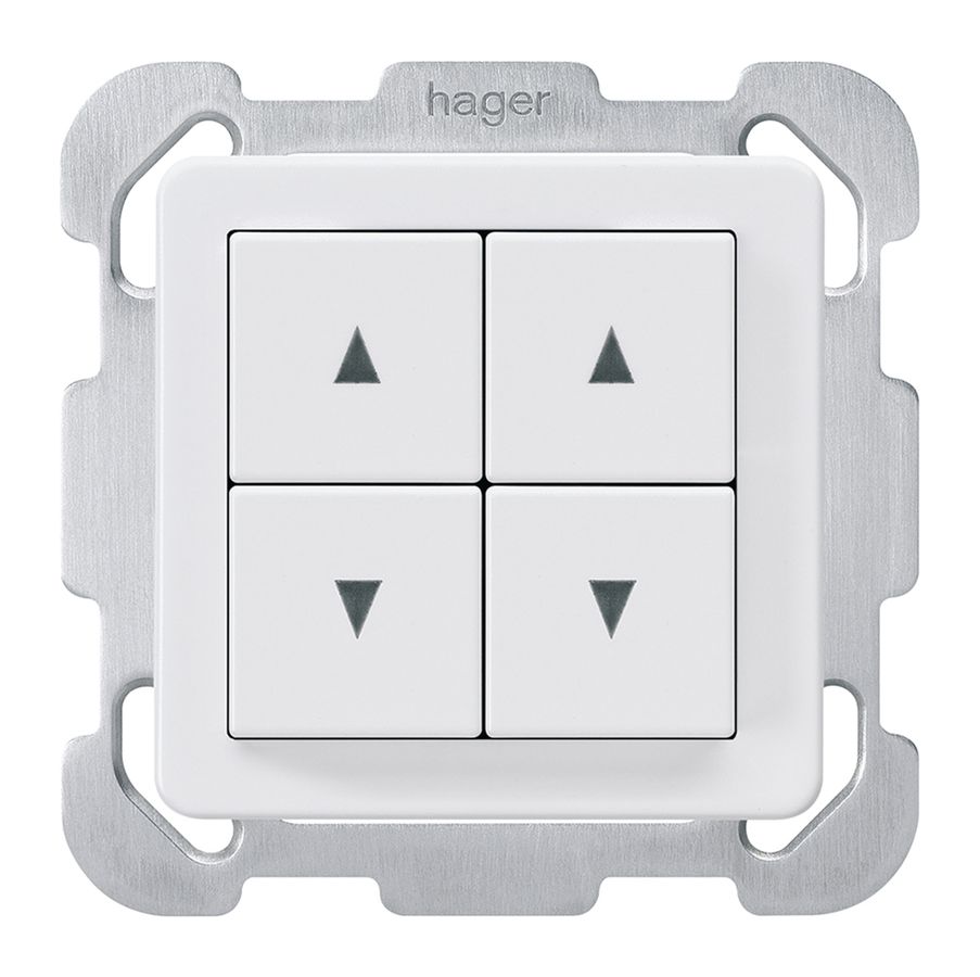 UP-Doppelstorenschalter basico B weiss