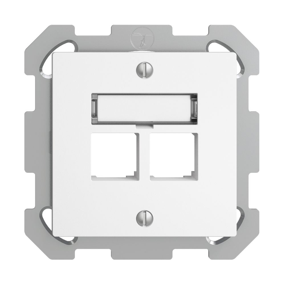 Kit di montaggio INC S-One EDIZIOdue FM per 2×RJ45 diritto, bianco
