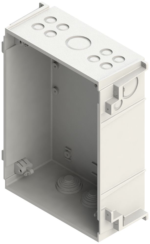 Einlasskasten R&S zu ENC 60/160, gefüllt m.Styropor, 2×Ø90/82mm, 1×Ø60mm, 2×M32