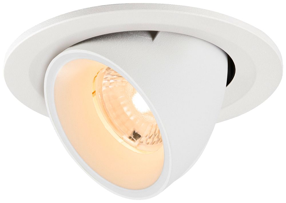 Downlight LED SLV NUMINOS GIMBLE S 6.7W 1000lm 2700K MB DALI Ø100×70 blanc