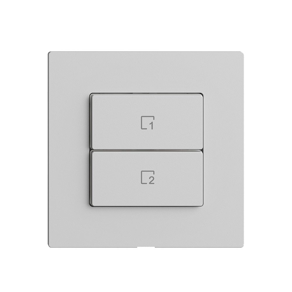 Szenentaster 2 Szenen vertikal/2T Edue Wiser hellgrau