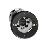 UP-Drehschalter FH 5/1L schwarz für Sicherheitsschloss, ohne Zylinder
