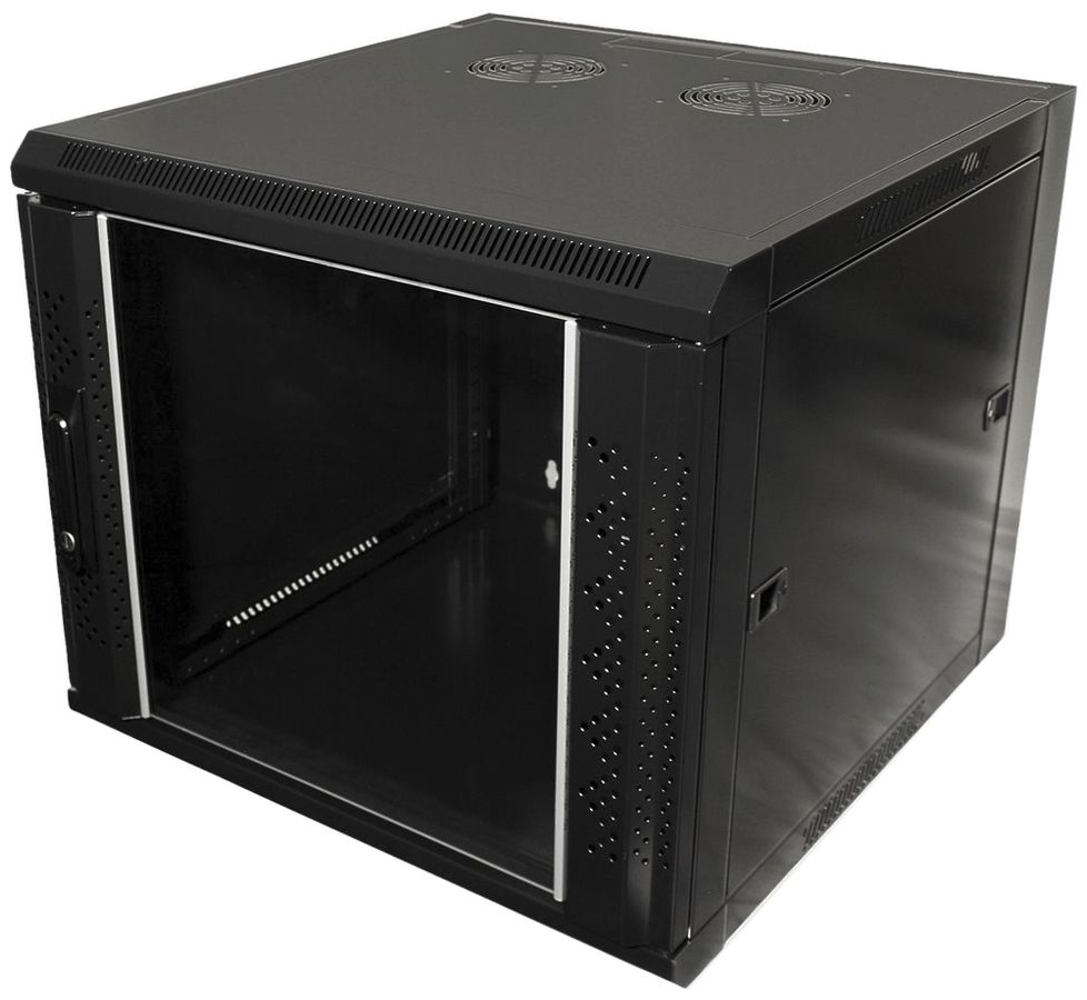 Wandgehäuse VALUE 6 HE (H×B×T) 368×570×600 mm, schwarz, RAL9005