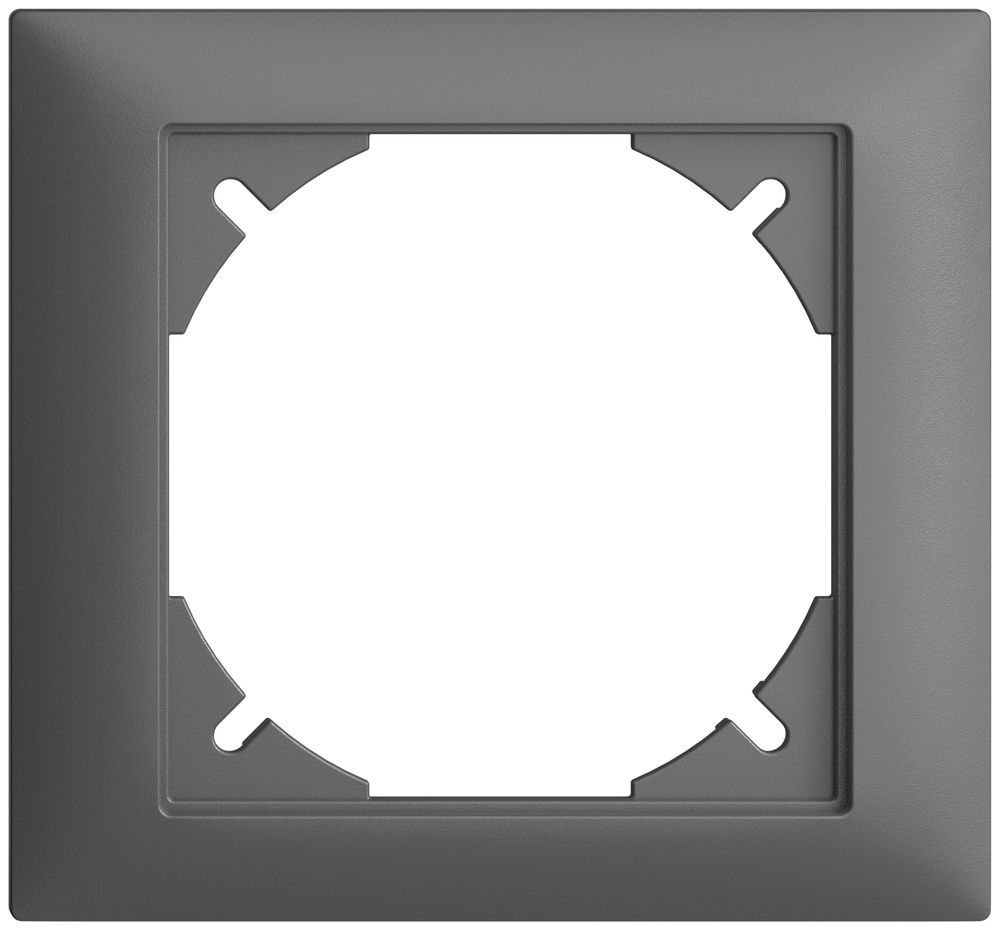 Cadre de recouvrement EDIZIOdue 80×86mm gris foncé