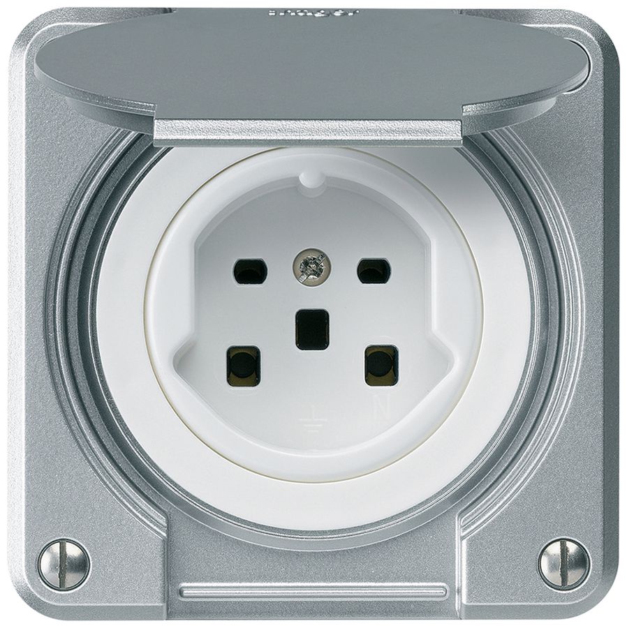 UP-Steckdose robusto Typ 25 aluminium