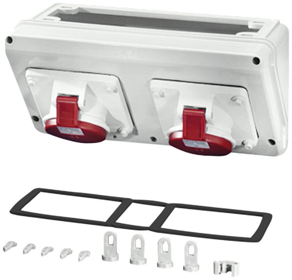 Box de connexion Hensel Mi, 2×CEE 16A, 5p., 400V, 6h