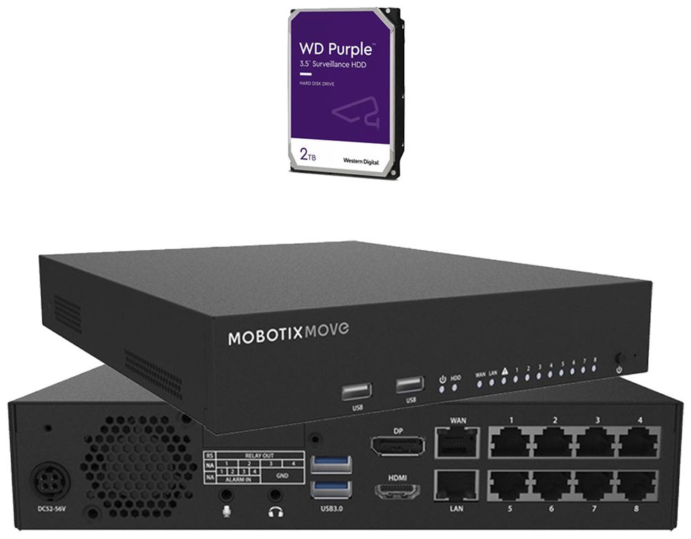 Système de surveillance vidéo MOBOTIX Mx-NVR-Set5: 1×NVR-8 1×HDD