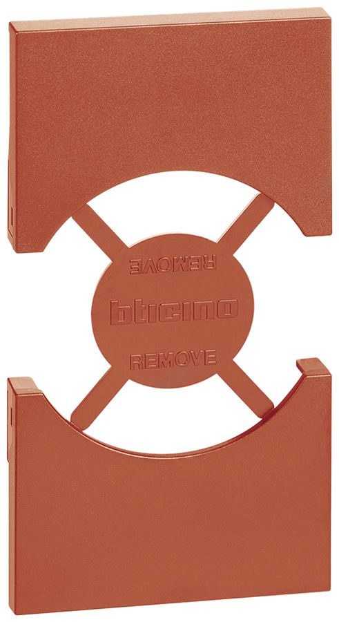 Cache Living Now 2 modules pour prise Schuko/italienne rouge