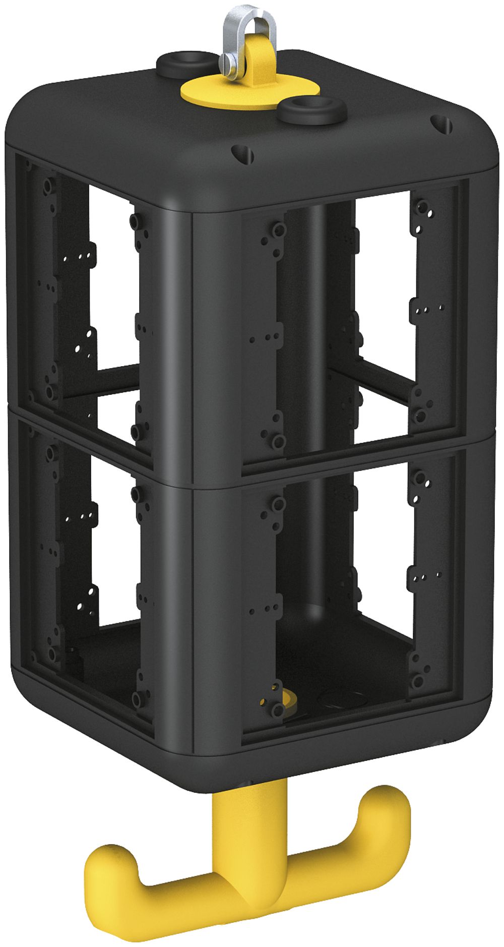 Gehäuse Bettermann HoverCube, mit Griff, leer 140×140×352mm, PA, schwarz, IP20