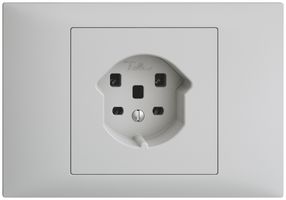 EB-Steckdose EDIZIOdue T25 16A hellgrau, Schraubklemmen