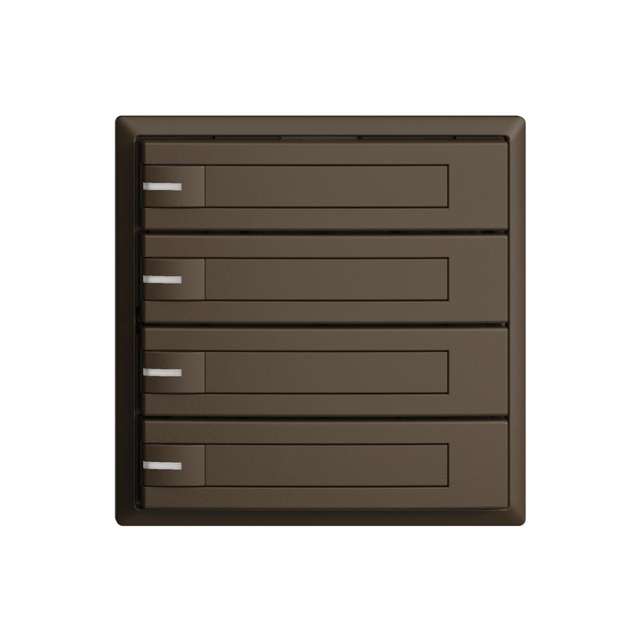 Poussoir univ. ENC 4×1t EDIZIOdue coffee, avec papier+LED