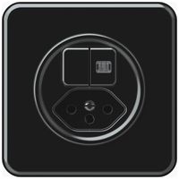 UP-Kombination origin 2×Tasten bel.2CO+T13 1P 0<1 10A 230V 92×92mm schwarz