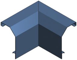 Inneneck Woertz zu Kombikanal 200×120mm verzinkt reinweiss