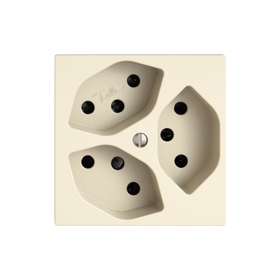 Steckdose EDIZIO.liv SNAPFIX® 3×T13 cr