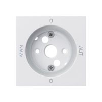 Frontplatte kallysto 0-Man-0-Aut. 60×60mm für Drehschalter S2 weiss