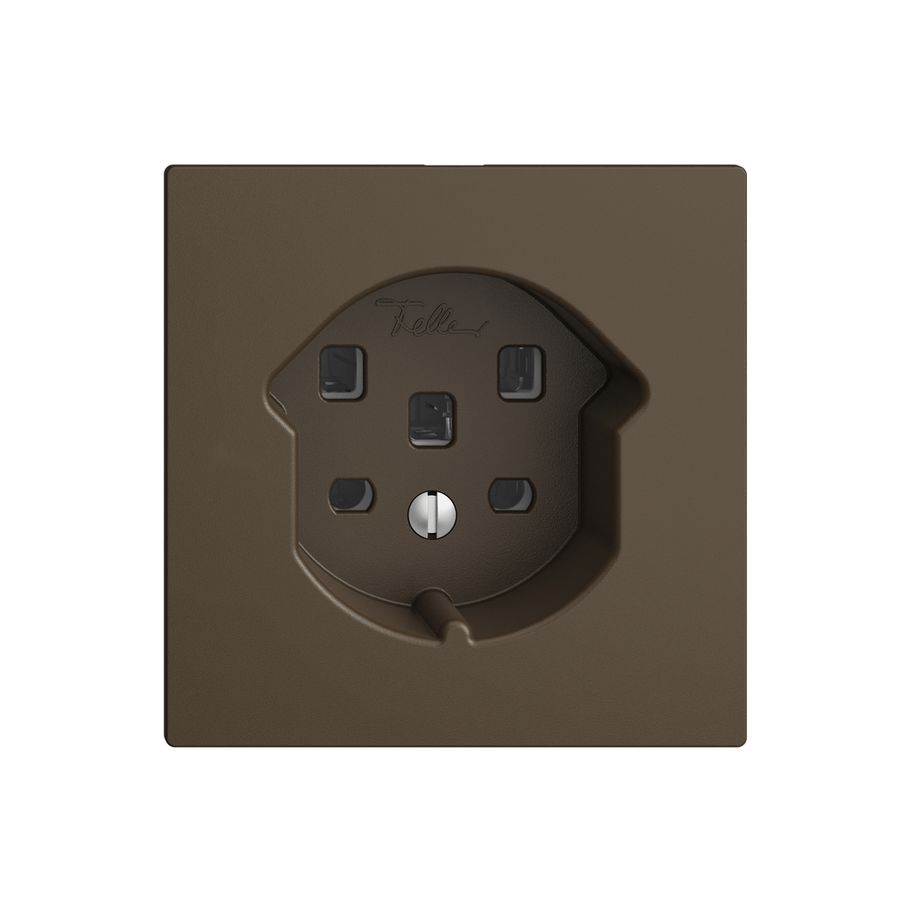 Steckdose EDIZIOdue T25 16A coffee, mit Steckklemmen