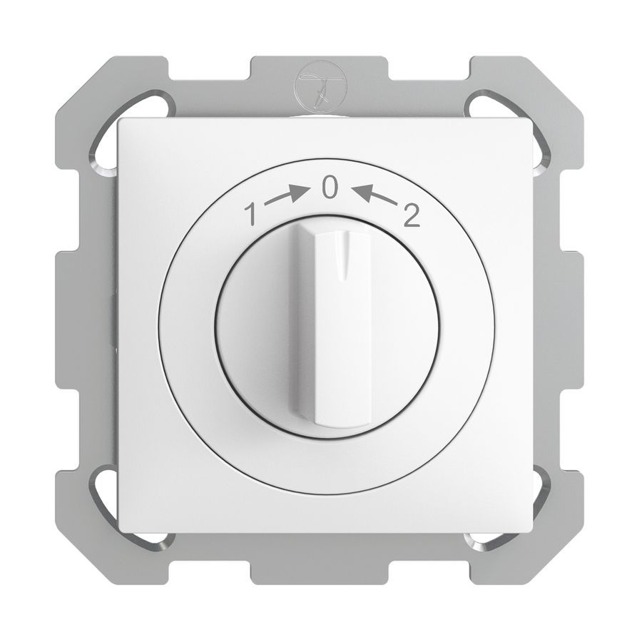 Contact pivotant ENC 1->0<-2 EDIZIOdue blanc, avec manette