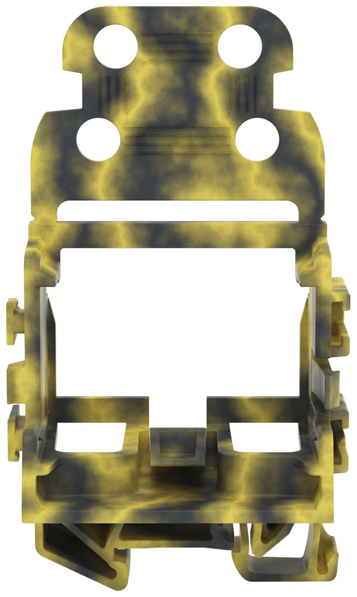 Befestigungsadapter WAGO 221 mit Zugentlastung 10L×4mm² TH15 grau/gelb