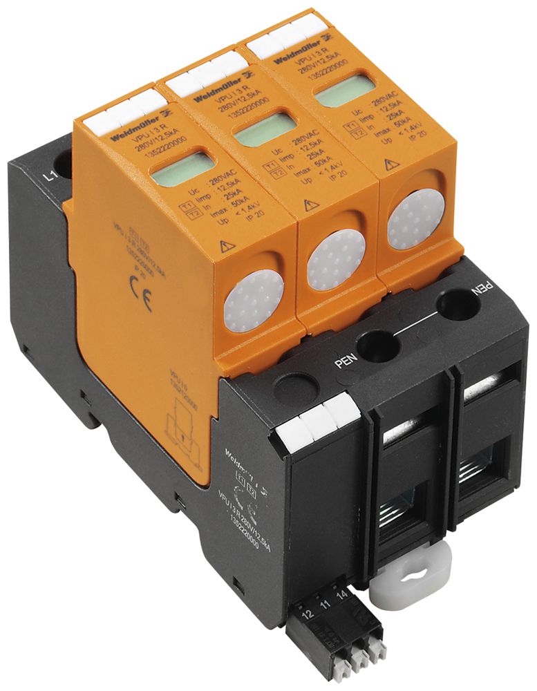 Scaricatore di sovratensione Weidmüller VPU I 3 R 280V/12.5KA
