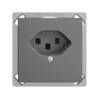 EB-Steckdose EDIZIOdue T23 16A dunkelgrau, Schraubklemmen