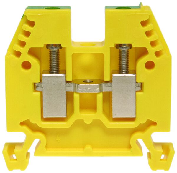 Durchgangs-Reihenklemme Woertz Ex 2.5…6mm² 41A 1000V Schraubansch.2×1 TH35 gn/gb