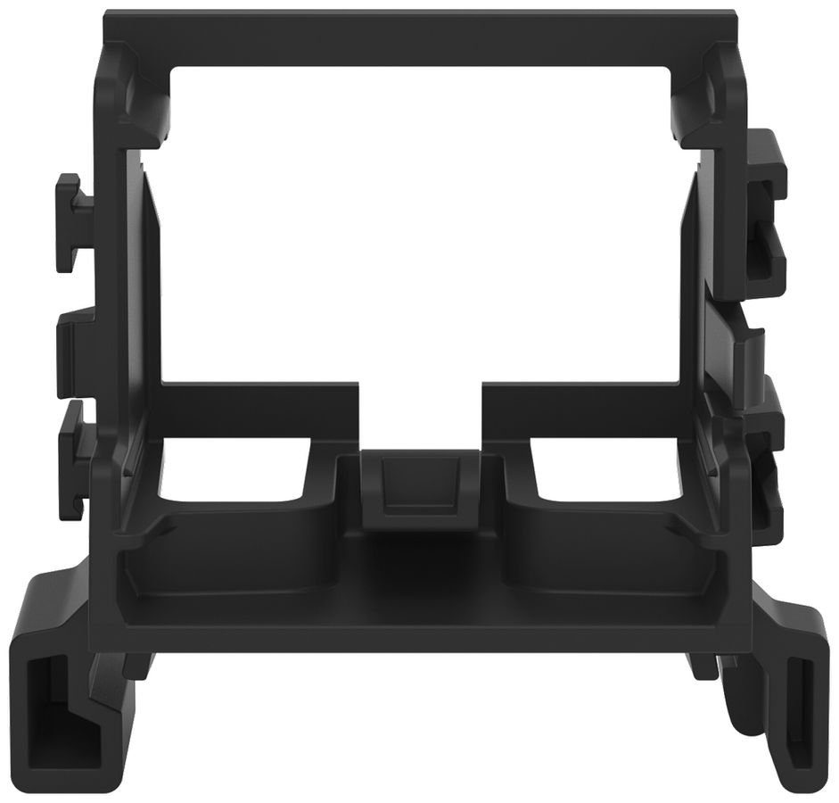 Befestigungsadapter WAGO 221 ohne Zugentlastung 10L×4mm² TH35 schwarz