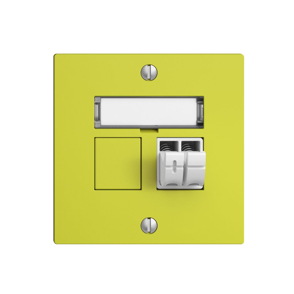 Presa audio Push Type EDIZIOdue F, 1×, kit di dicitura, lemon