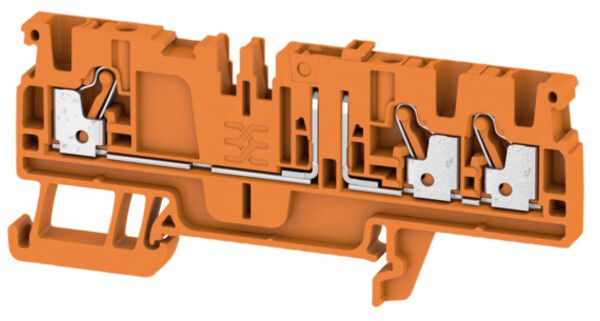 Morsetti sezionatori di prova WM ADT PUSH IN 2.5mm² 3 contatti TS35 arancione