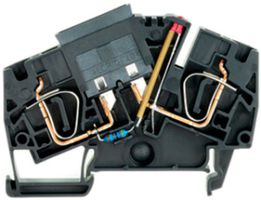 Morsetto fusible Weidmüller ZSI 6-2/FC LD connessione a molla 6mm² TS35 nero