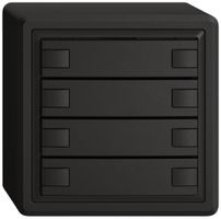 Poussoir KNX RGB AP EDIZIO.liv SNAPFIX® capteur temp.s.LED 4× comm.2T no