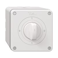 NAP-Drehschalter NEVO, 0/1L, mit Drehgriff, KS, 0-1-0-1, weiss