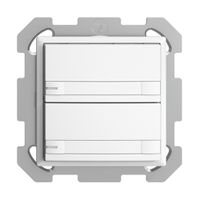 UP-KNX-Taster RGB EDUE, 250mW, m.RGB-LED, m.Papier., 2×Taste, 2×Tastenb., ws