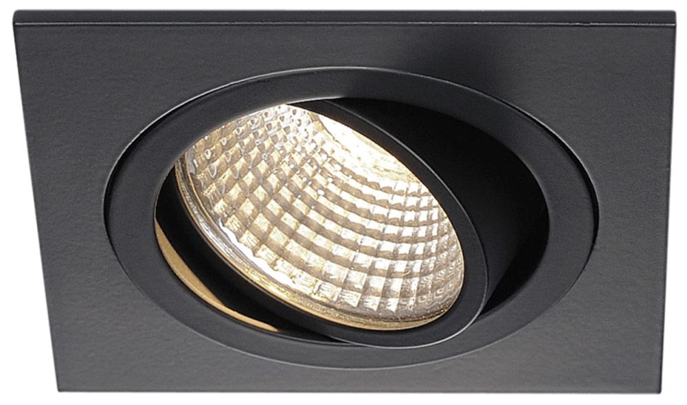 EB-LED-Downlight SLV NEW TRIA 1 SET, 8W 625lm 3000K 38° eckig IP20 mattschwarz