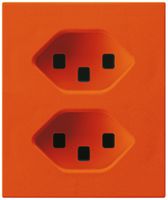 FLF-Steckdose Hager 2×Typ 23 D orange