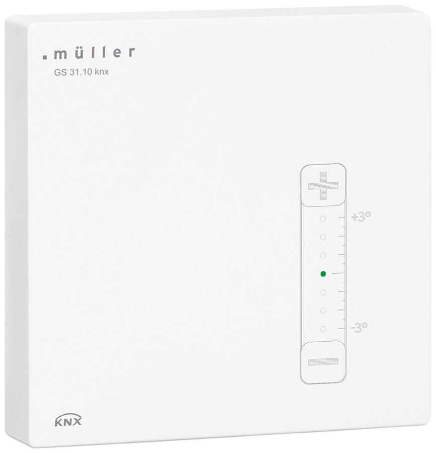Multisensore KNX AP müller GS 31.11 paa/ur/temp/pr 5×DI/AI regolatore bianco