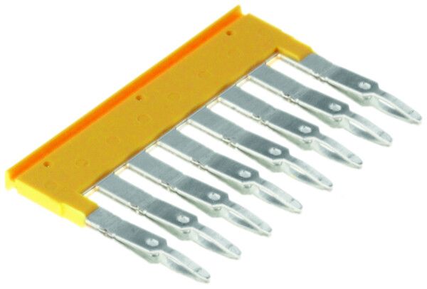 Connexion transversale Weidmüller ZQV 2.5/8 branché 8L 5.1mm isolé 24A jaune