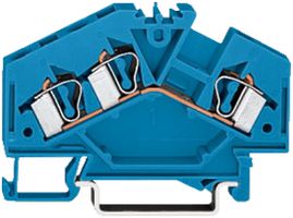Durchgangsklemme frontverdr. WAGO 4mm² blau