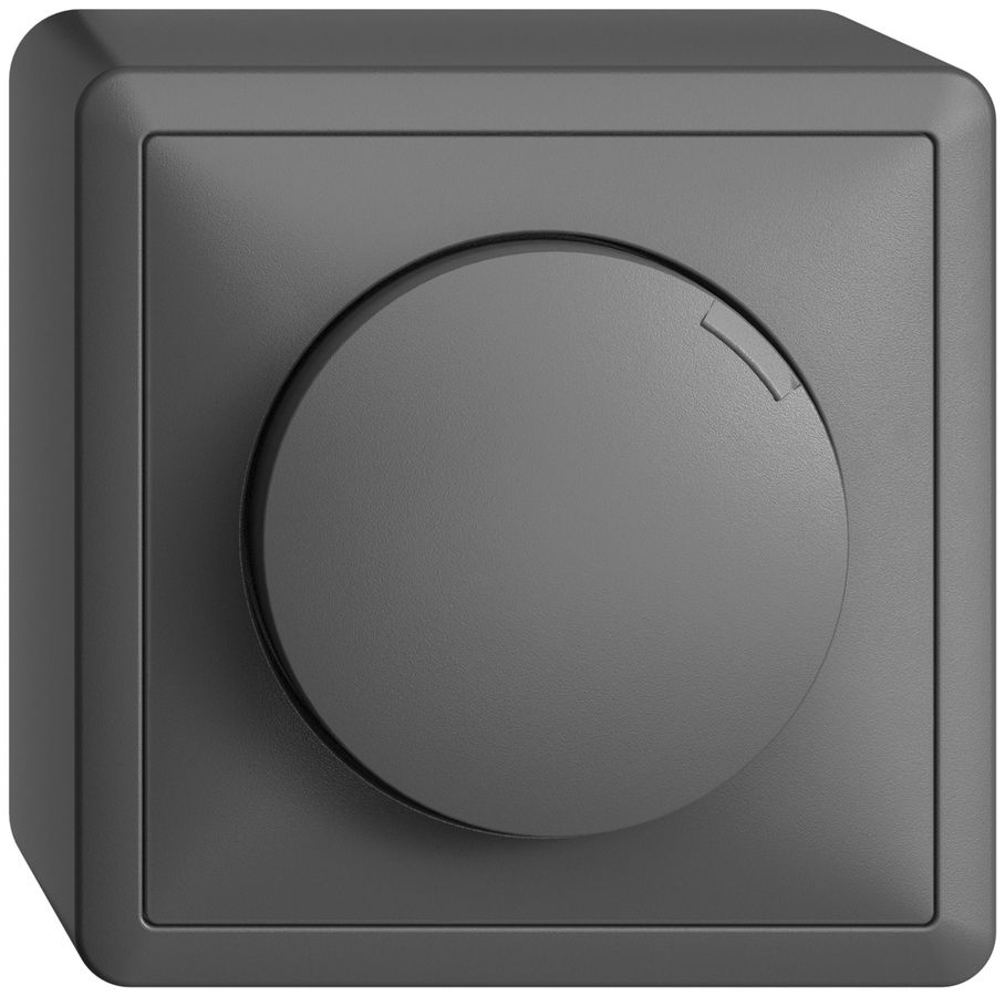 AP-Drehdimmer EDIZIOdue 20…600W Phasenabschnitt dunkelgrau