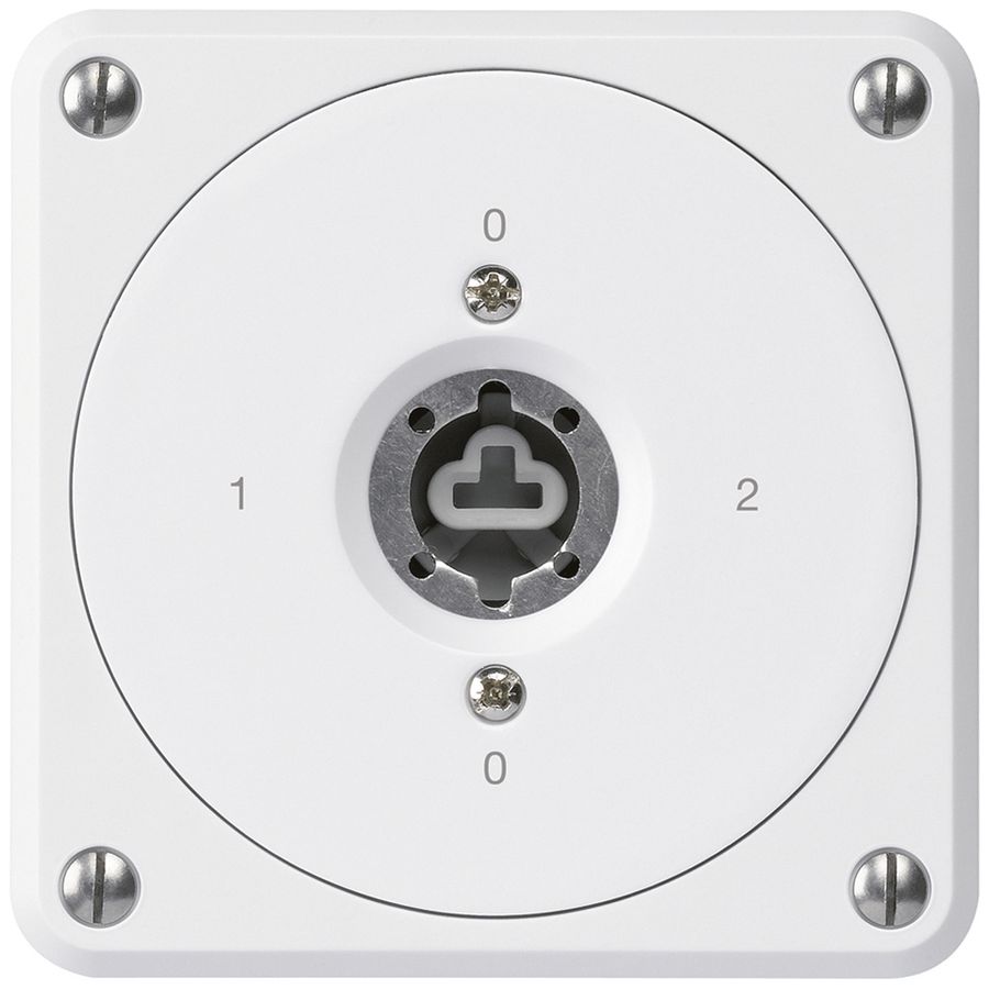 Interrupteur à clé ENC robusto sans clapet sans cylindre 2/1P blanc combinaison