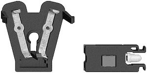 Beleuchtungszusatz FH für Einfach-Steckdose mit LED blau 1.0 mA