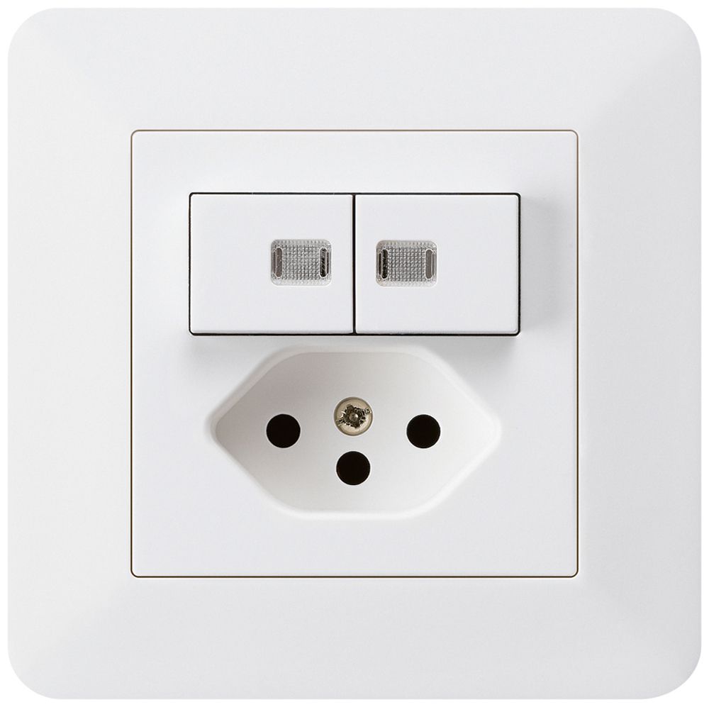 UP-Leuchtkombination 1/3+3/1P+T13 weiss kallysto.trend 2 Linsen mit Kinderschutz