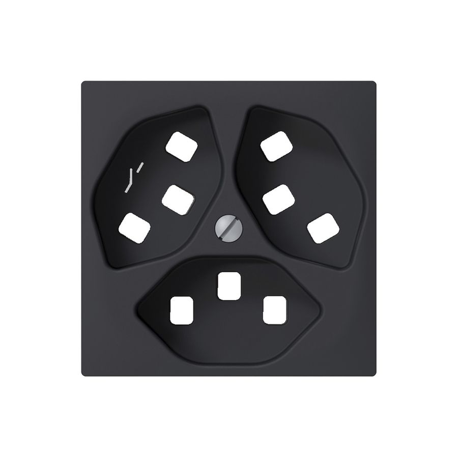 Frontplatte SIDUS anthrazit zu 3×T23/1