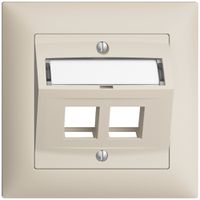 UP-Montageset EDIZIOdue FMI, mit Schrägauslasshaube, für 2×Keystone, crema